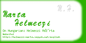 marta helmeczi business card